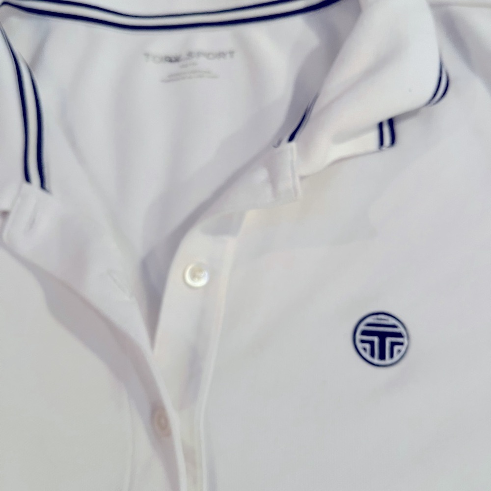 TORY BURCH TECH PIQUÉ POLO Billie Jean King Collection XS - Picture 6 of 9